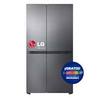REFRIGERADORA LG SIDE BY SIDE 658L GS66BPM ACERO OSCURO + PARLANTE PORTATIL MIC-S200 GRATIS